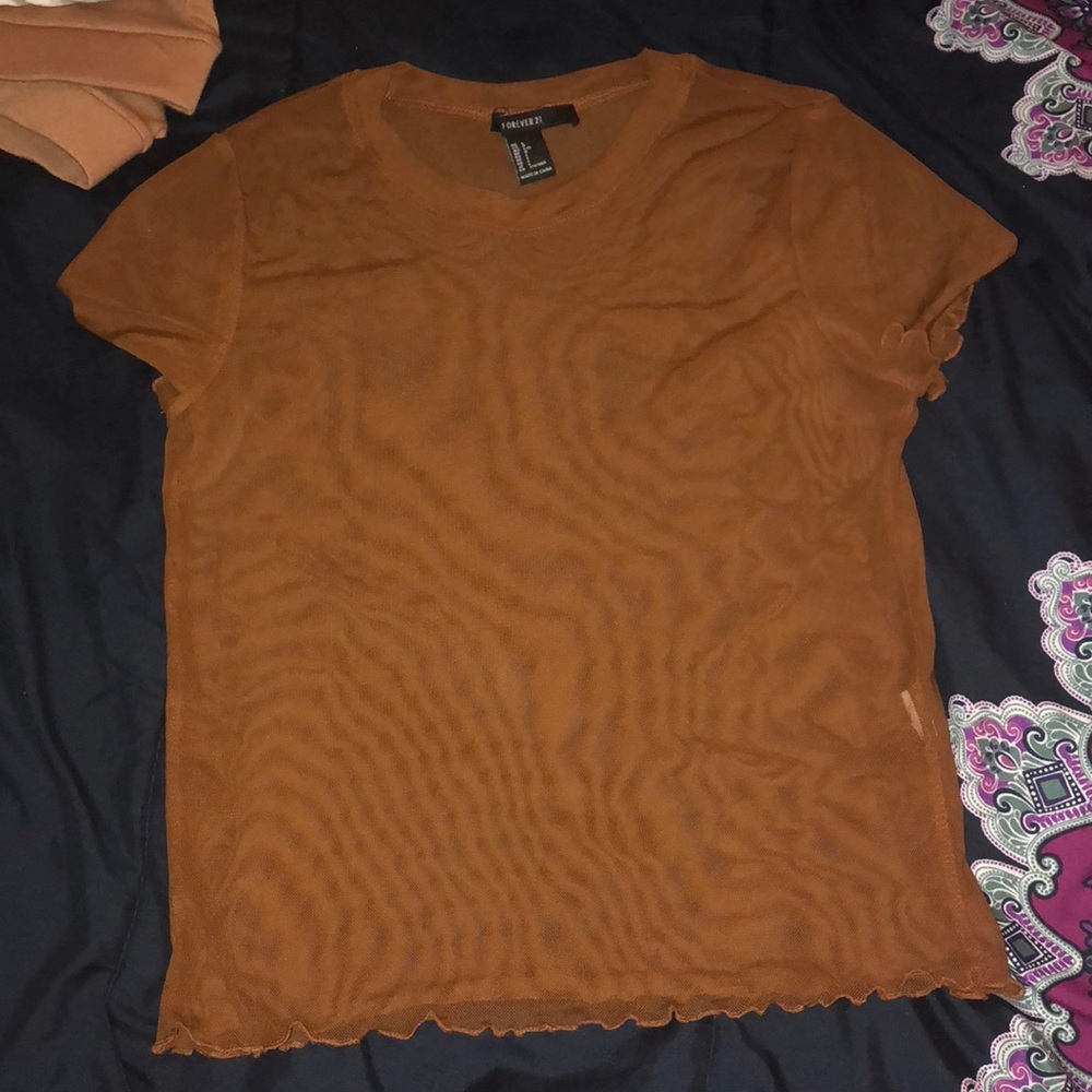 🍯 Brown Mesh top - Picture 2 of 5